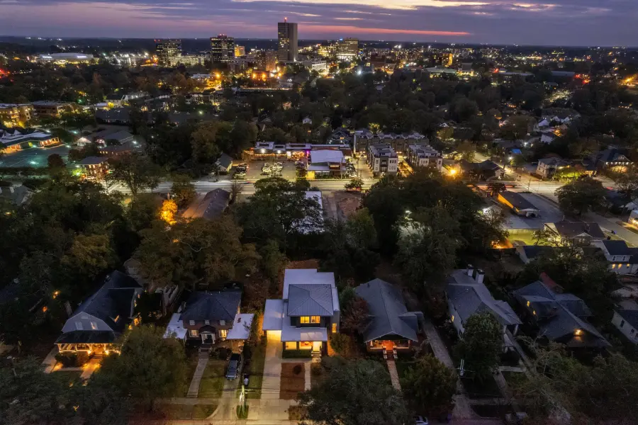 Downtown Greenville at dusk
