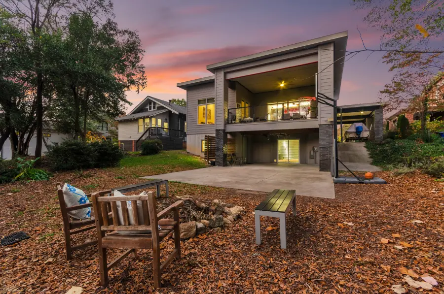 Modern home, evening