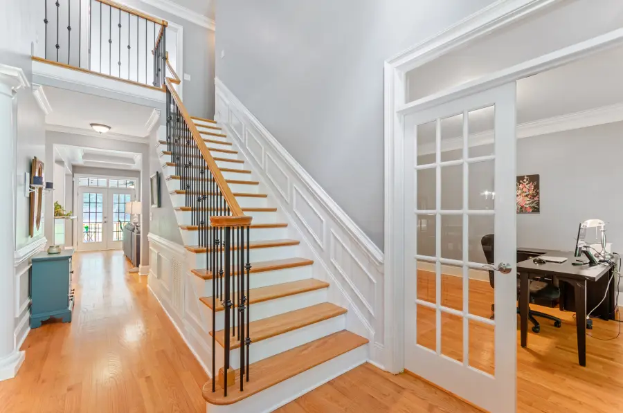 Staircase and office